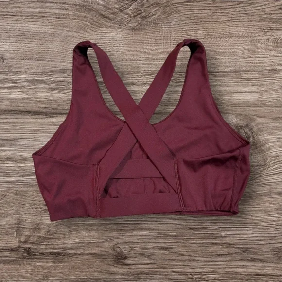 Like New- MyProtien MP Women's Burgundy Sports Bra Size Medium - Picture 2 of 5